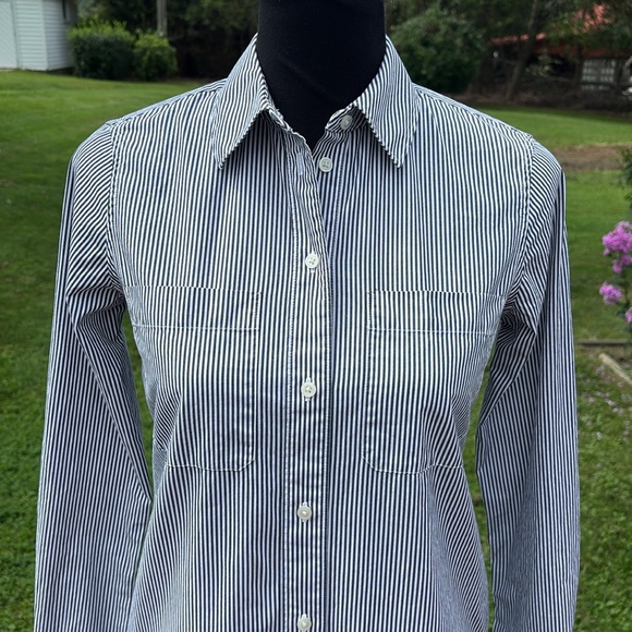 -EVERLANE Midi Cotton Shirt Dress - Bone White/Black Women’s Size 00 - Picture 11 of 15